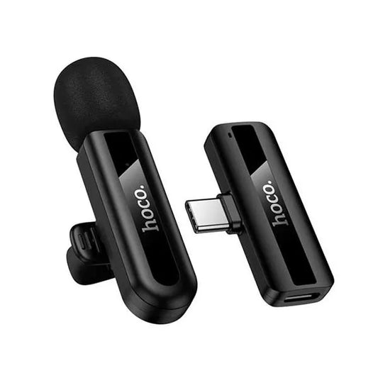 Hoco L20 Clip-On Lavalier Microphone – Crystal Clear Audio for iPhone & Android Type-C