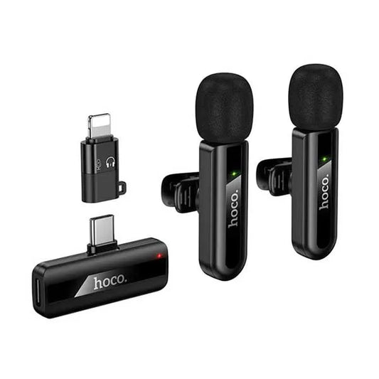 Hoco L20 Dual Microphone – Two-Person Recording Mic for iPhone & Android
