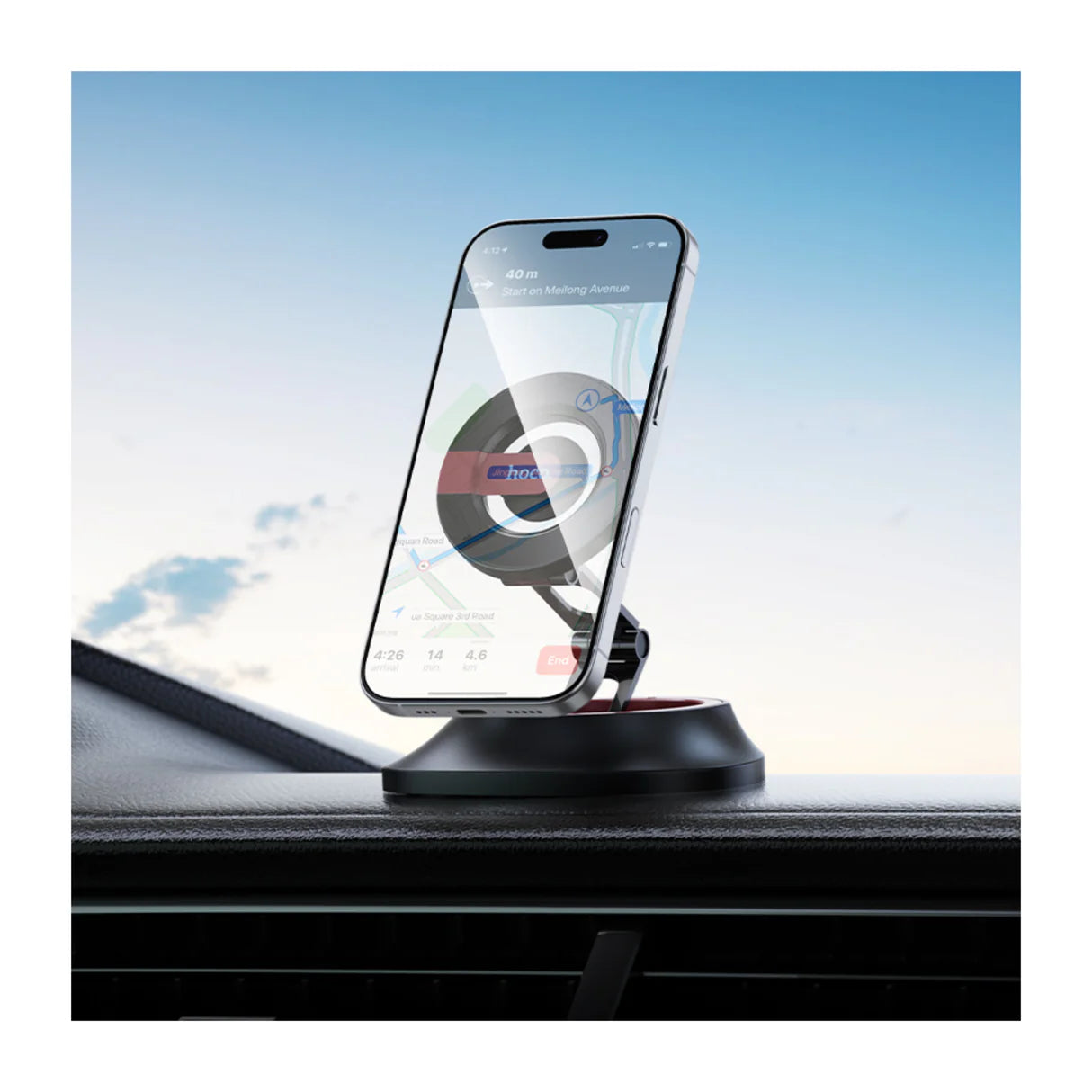 HOCO H90 Tower Folding Ring Magnetic Car Holder – Dashboard