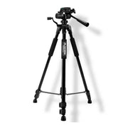 Plokama PK-9970 mobile tripod fully extended to 1.8m height with smartphone mounted
