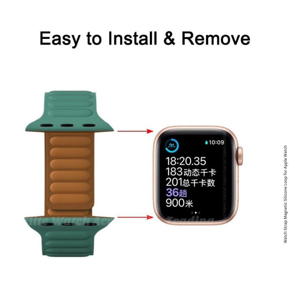 Apple Watch Silicone Magnetic Link Band