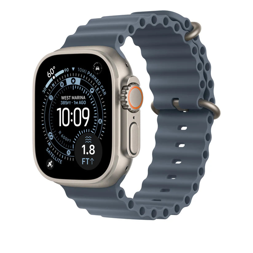 Apple Ocean Band for Apple Watch tubular silicone front view