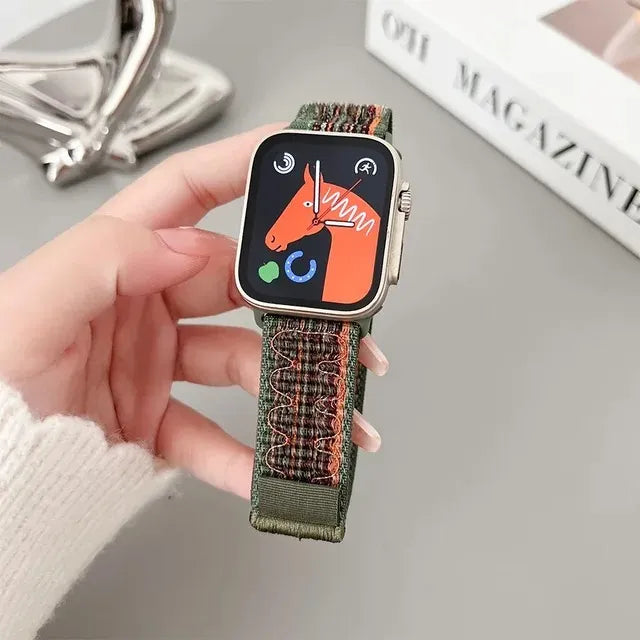 Woven Nylon Apple Watch Band | Adjustable Sport Strap – Multiple Colors