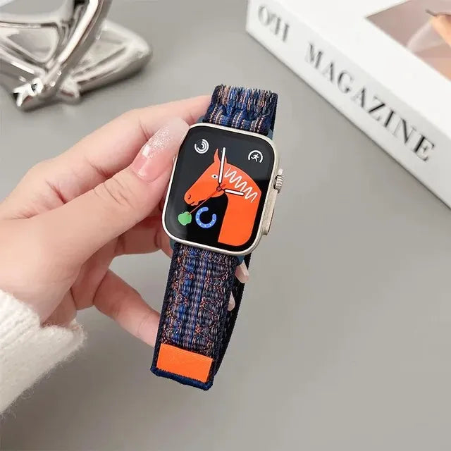 Woven Nylon Apple Watch Band | Adjustable Sport Strap – Multiple Colors