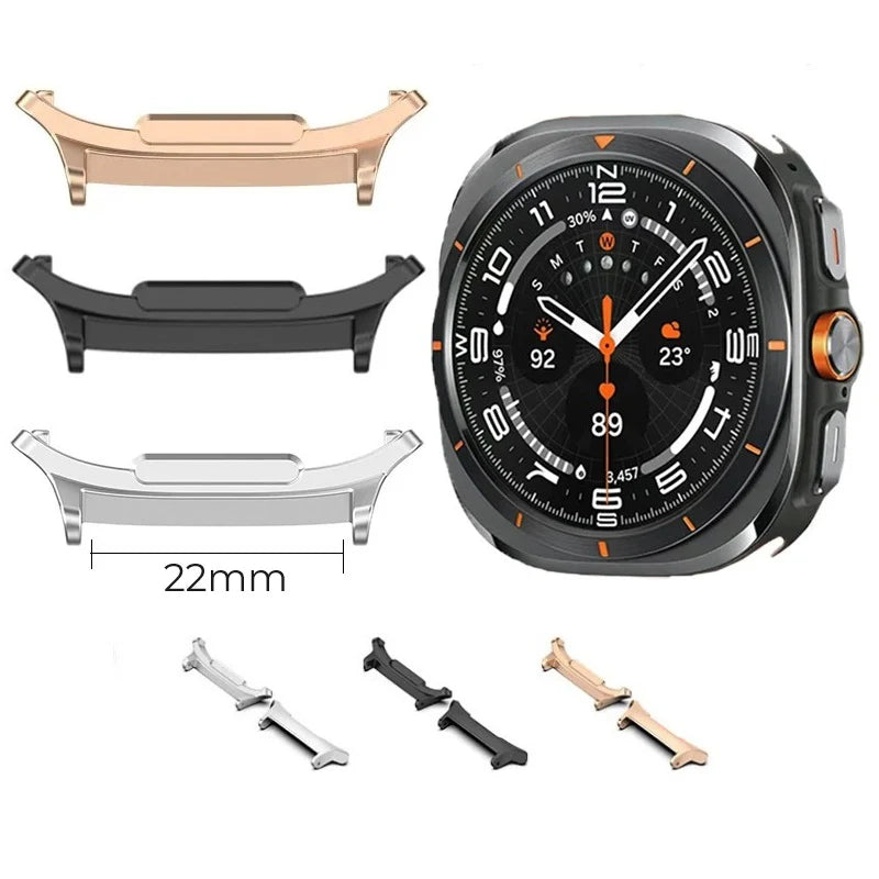 Stainless Steel Watch Band Adapter – 22mm Strap to Samsung Watch Ultra 47mm
