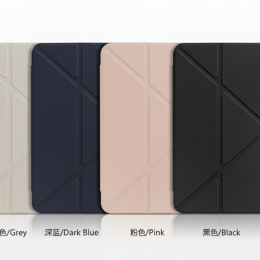 X-Level Triangle Flip Case Clear Back With Pen Holder for iPad