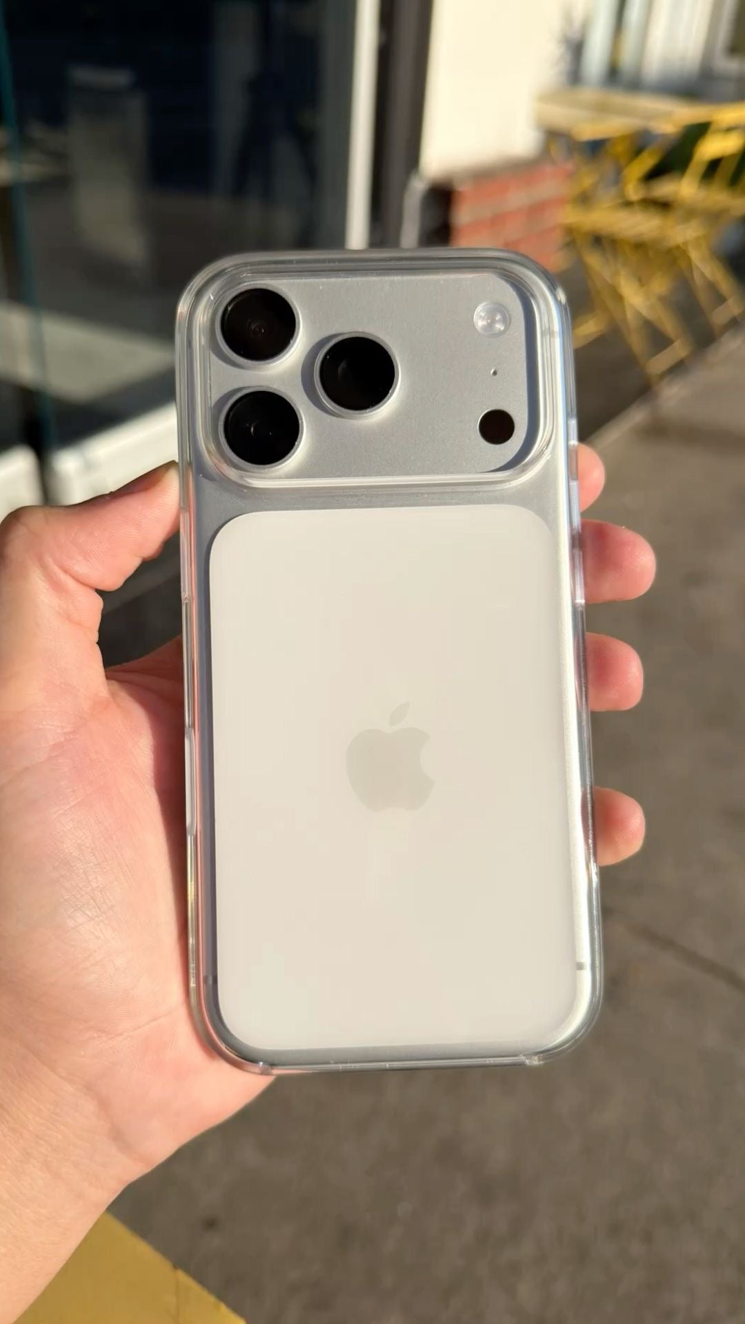 iPhone 17 MagSafe Clear Case – Original IC with White Back