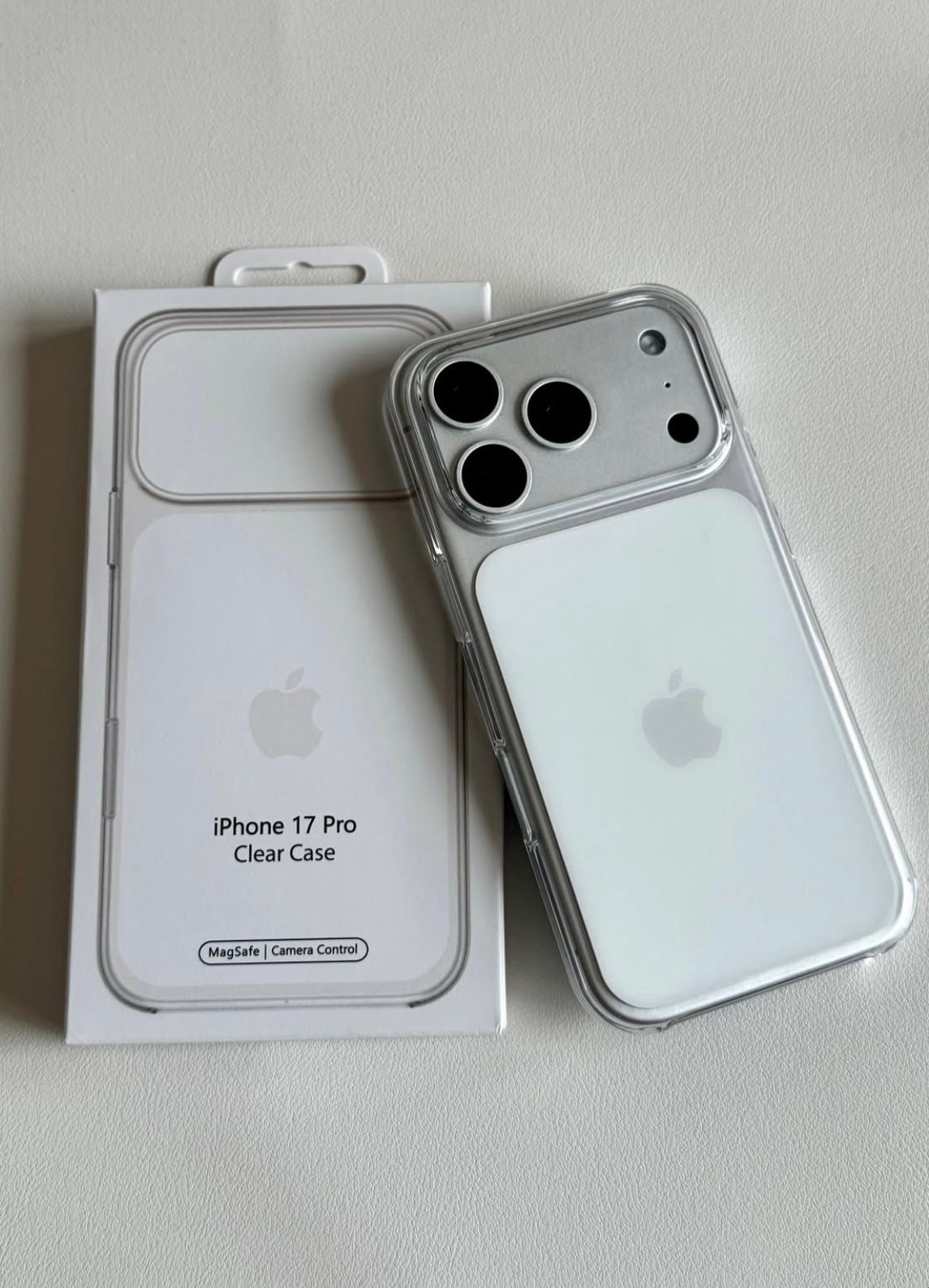 iPhone 17 MagSafe Clear Case – Original IC with White Back