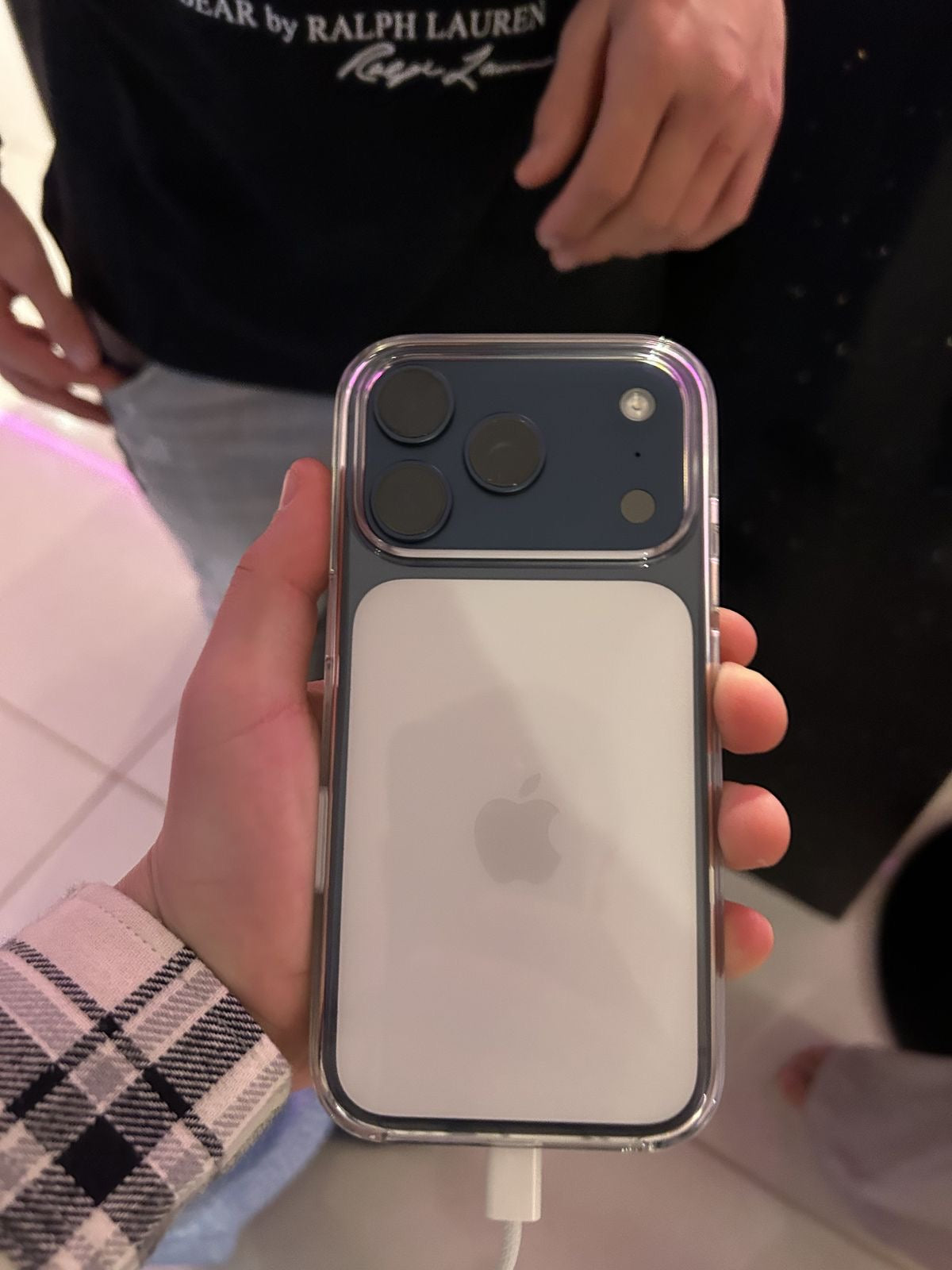 iPhone 17 MagSafe Clear Case – Original IC with White Back