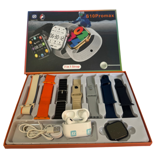 S10 Pro Max Smart Watch with AirPods Pro & 7 Bands
