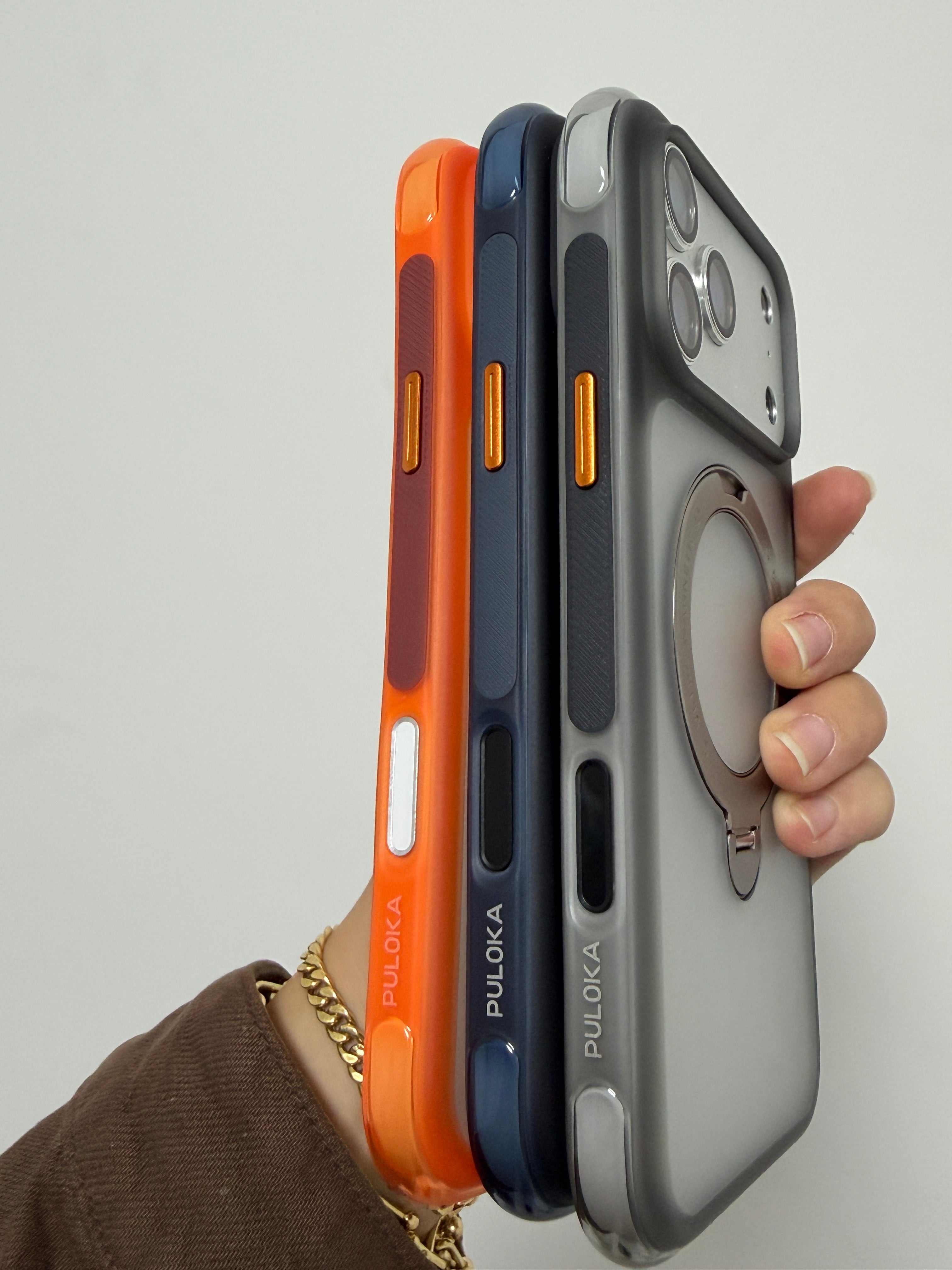 Puloka Airbag Magnetic Stand Case for iPhone 17 Pro&ProMax