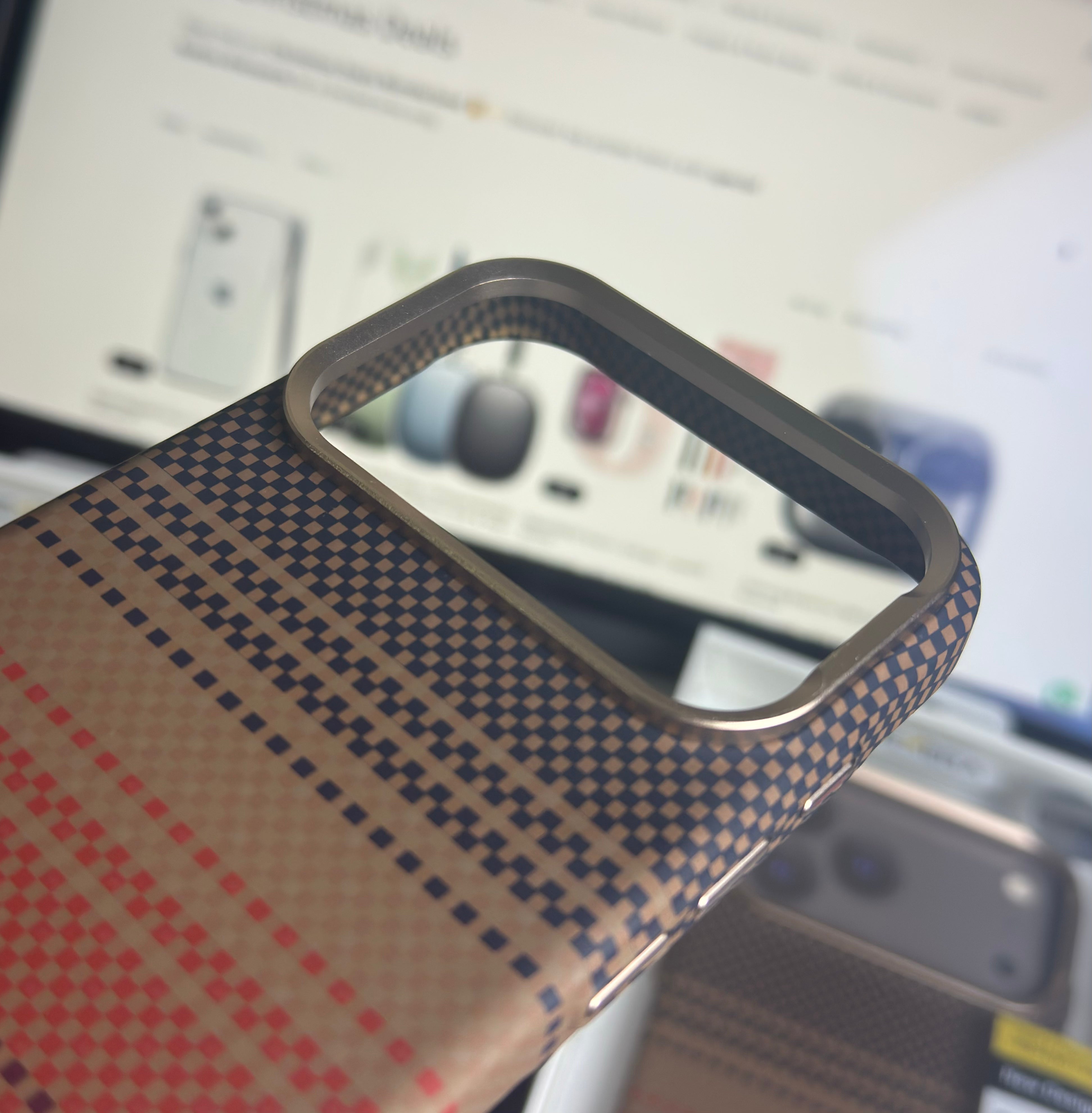 Carbon Fiber Slim Brown Case for iPhone 17 Series – Lightweight Protective Cover