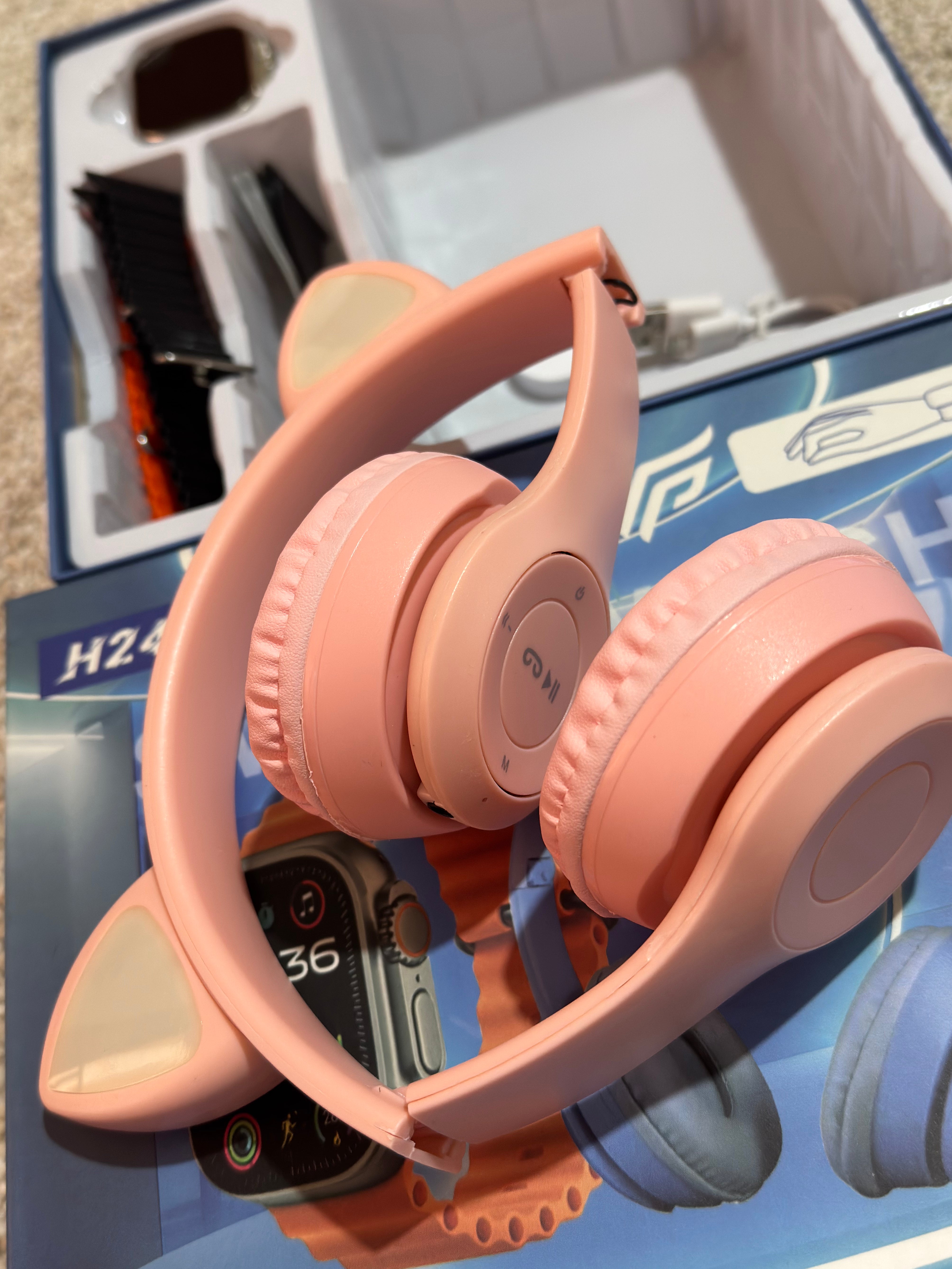 H24 Ultra 2 Kids Smart Watch + Cat Ear Wireless Headset – Special Kids Offer