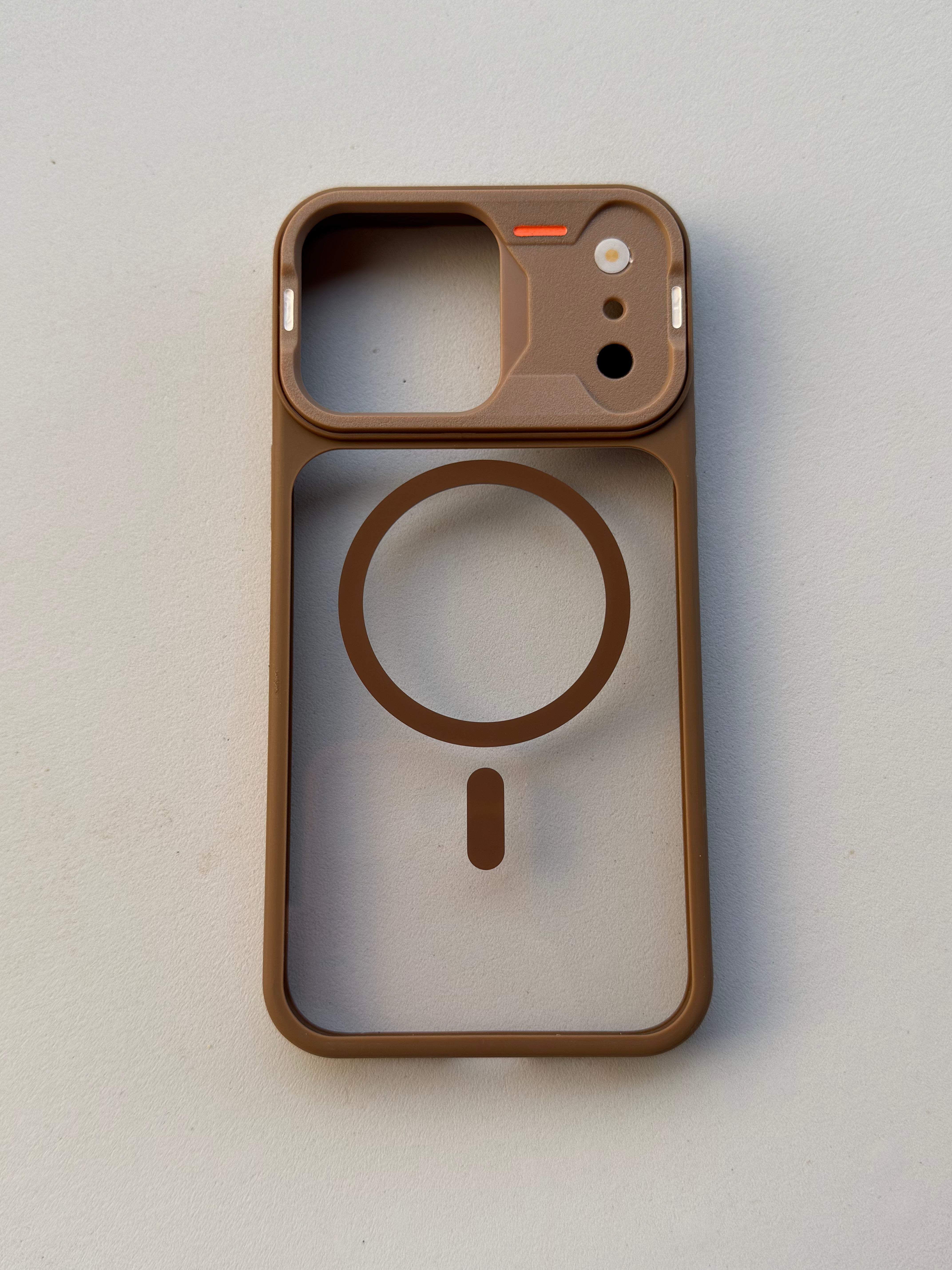 iPhone Clear MagSafe Case with Camera Cover – Shockproof Transparent Protective Cover