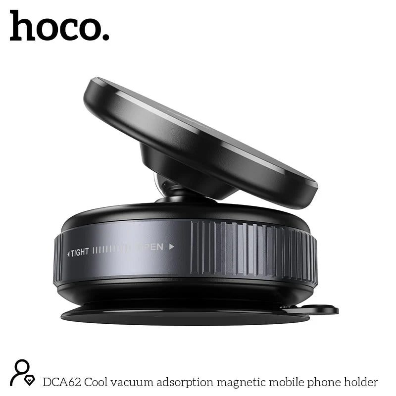 Hoco DCA62 Magnetic Suction Car Phone Holder – Dashboard & Windshield Mount