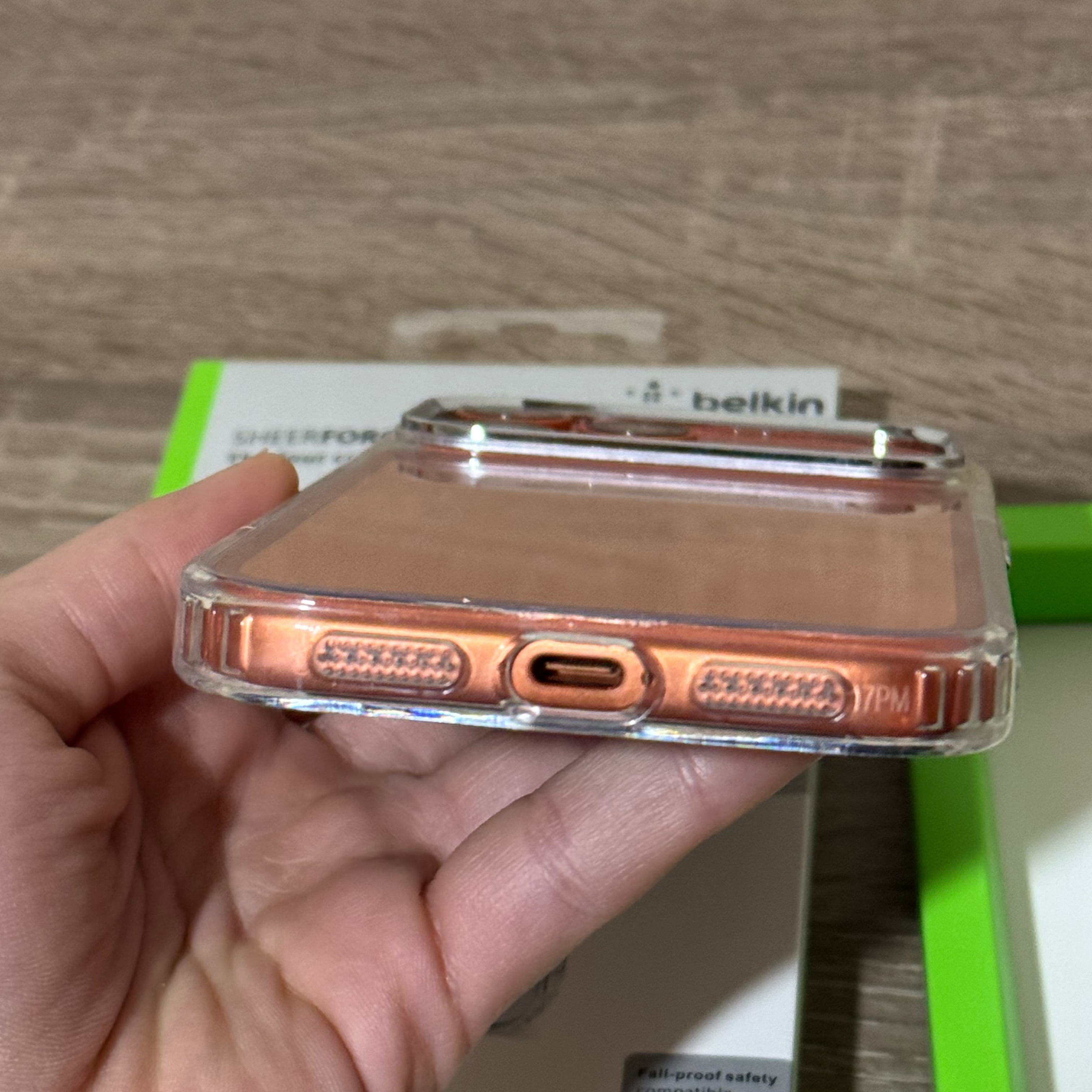 Belkin SheerForce case slim profile side view iPhone 17