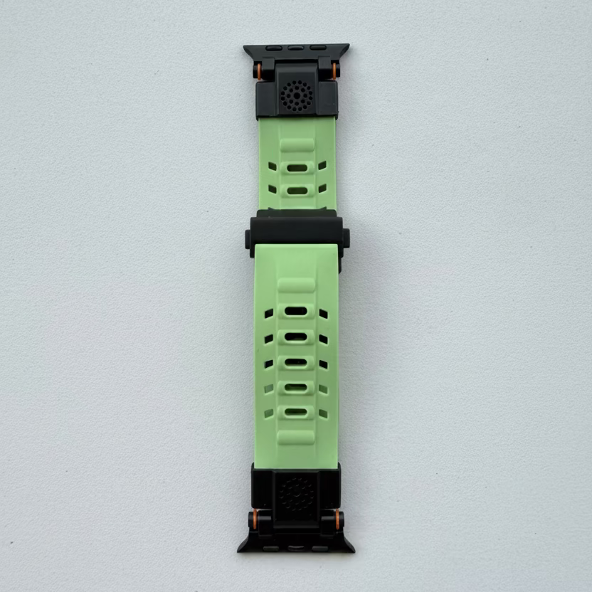 Stylish aromatherapy smartwatch strap with leather finish

