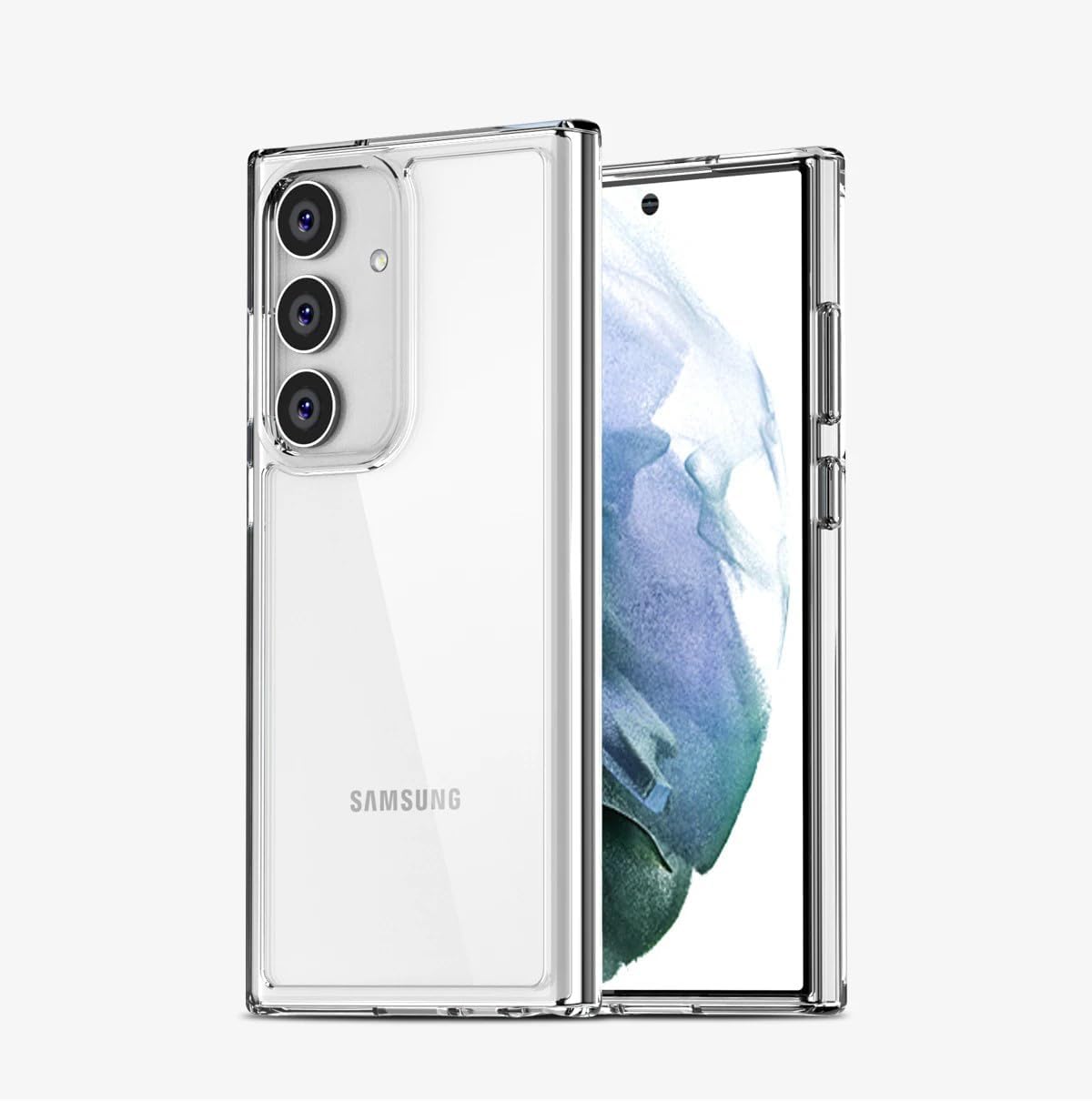 BERLIA Samsung clear rubber case front view transparent