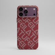 Carbon weave slim case for iPhone 17/18 Pro Max in red