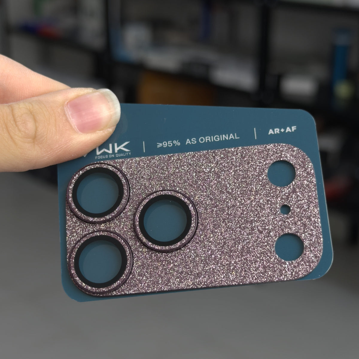 Camera lens protector fitted on iPhone Pro Max camera module