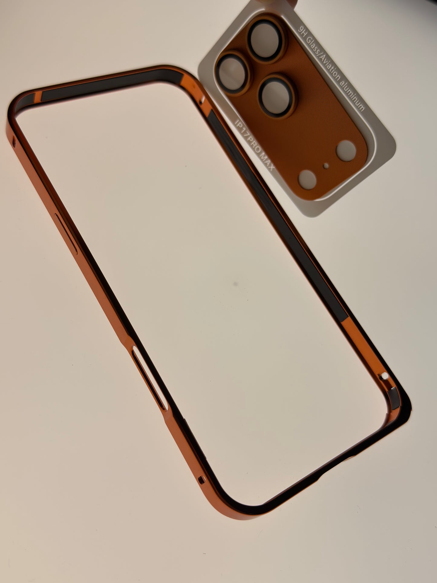 Aviation Aluminum Frame Case with Full Camera Protection – iPhone 17 Pro / Pro Max