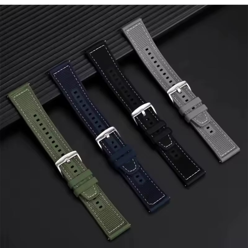 Silicone Watch Band 20 mm / 22 mm – Compatible with Samsung, Xiaomi & Huawei
