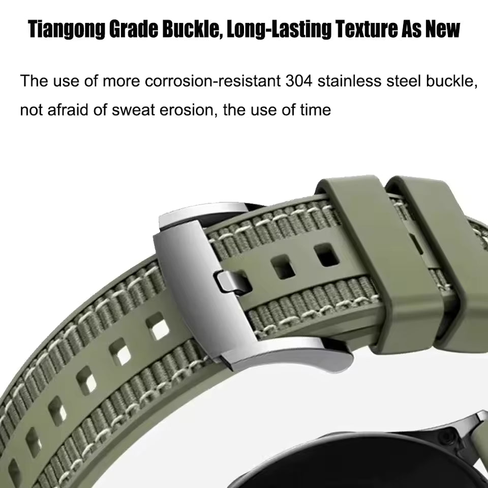 Silicone Watch Band 20 mm / 22 mm – Compatible with Samsung, Xiaomi & Huawei