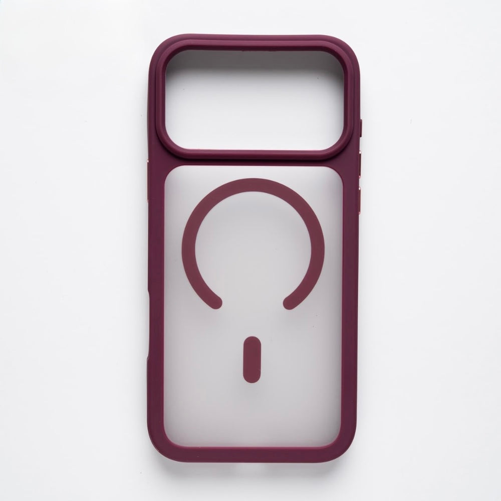 Frosted MagSafe case iPhone 17/18 Pro & Pro Max – Burgundy