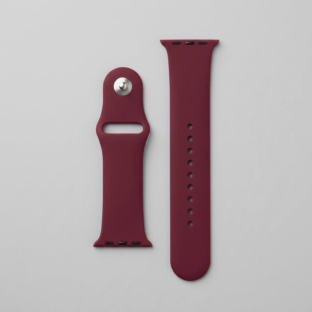 Universal silicone watch band in burgundy – 20mm 22mm Samsung Huawei