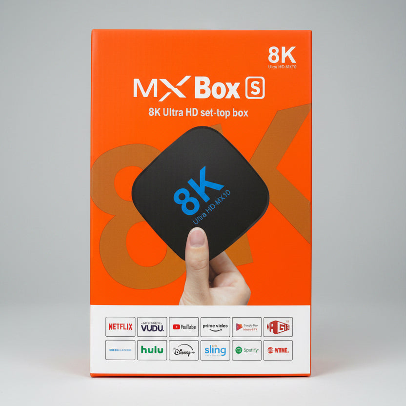 MX Box S Smart Android TV Box 8K 4K media player with Bluetooth 5.0 and 64GB storage