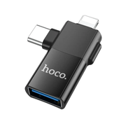 HOCO UA17 2-in-1 USB-A to USB-C Micro USB adapter