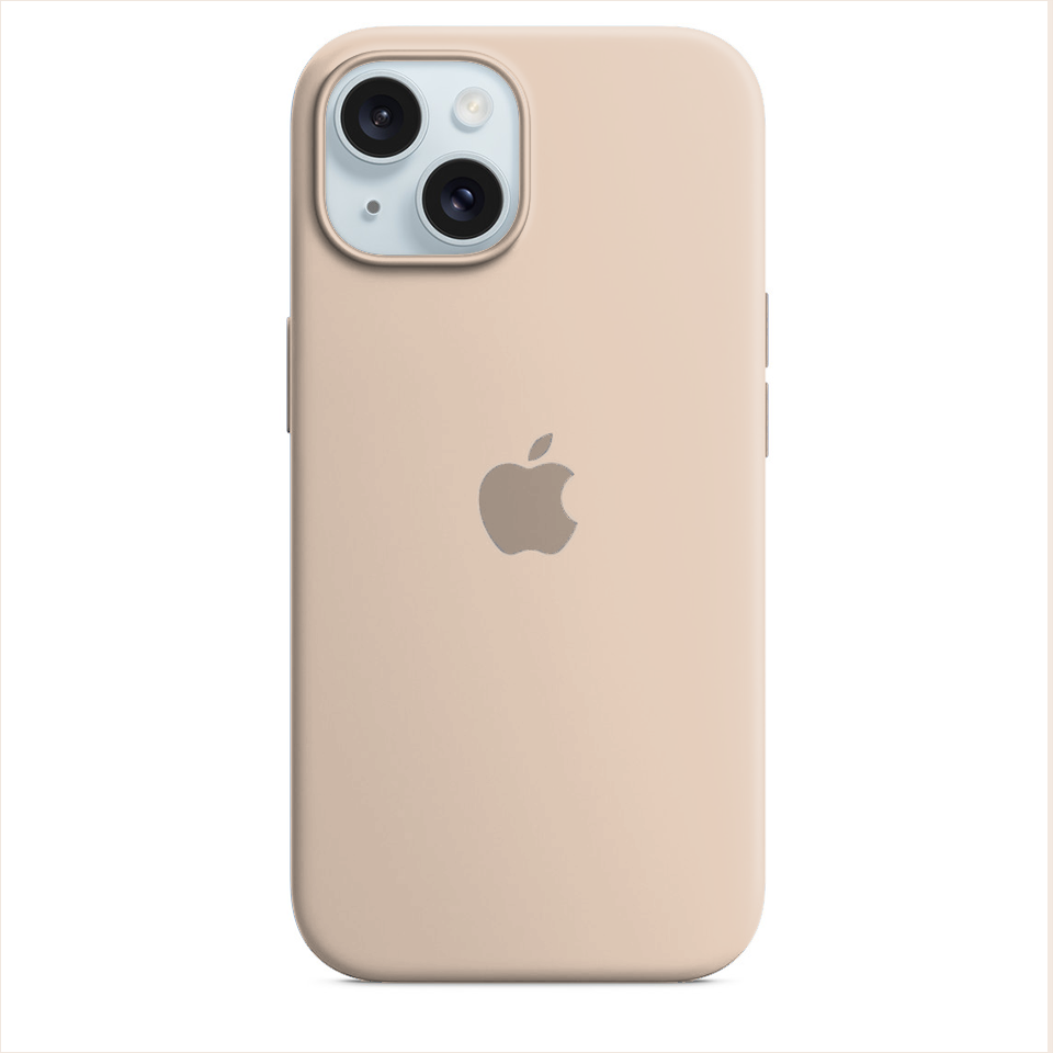 iPhone 16 Plus silicone case on phone profile view