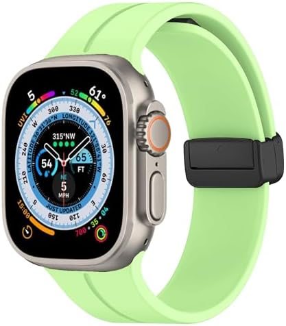 Magnetic Silicone Apple Watch Band – Lime