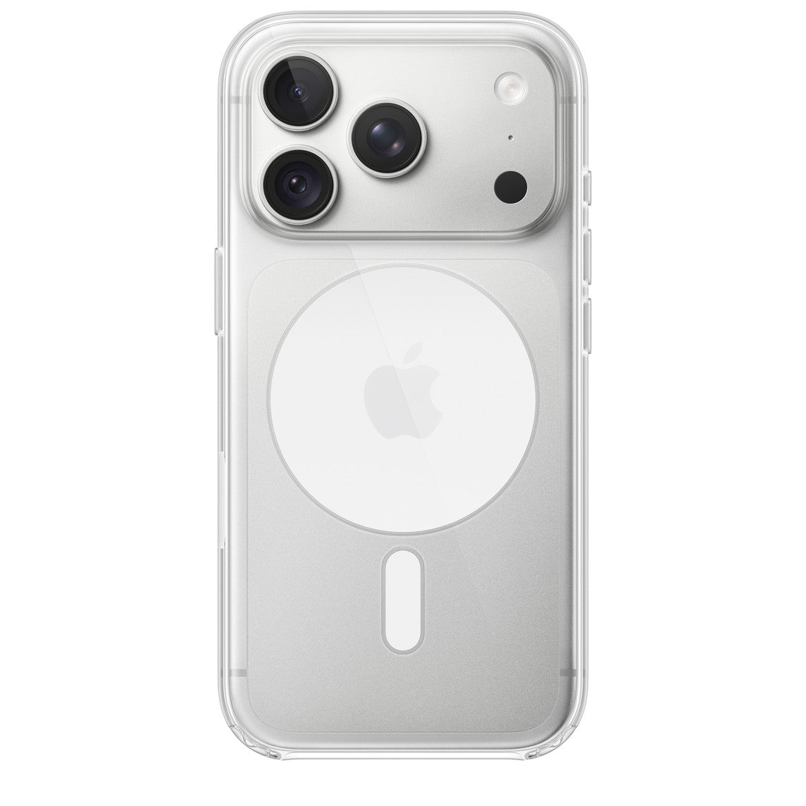 Clear MagSafe case - magnet ring visible through transparent back