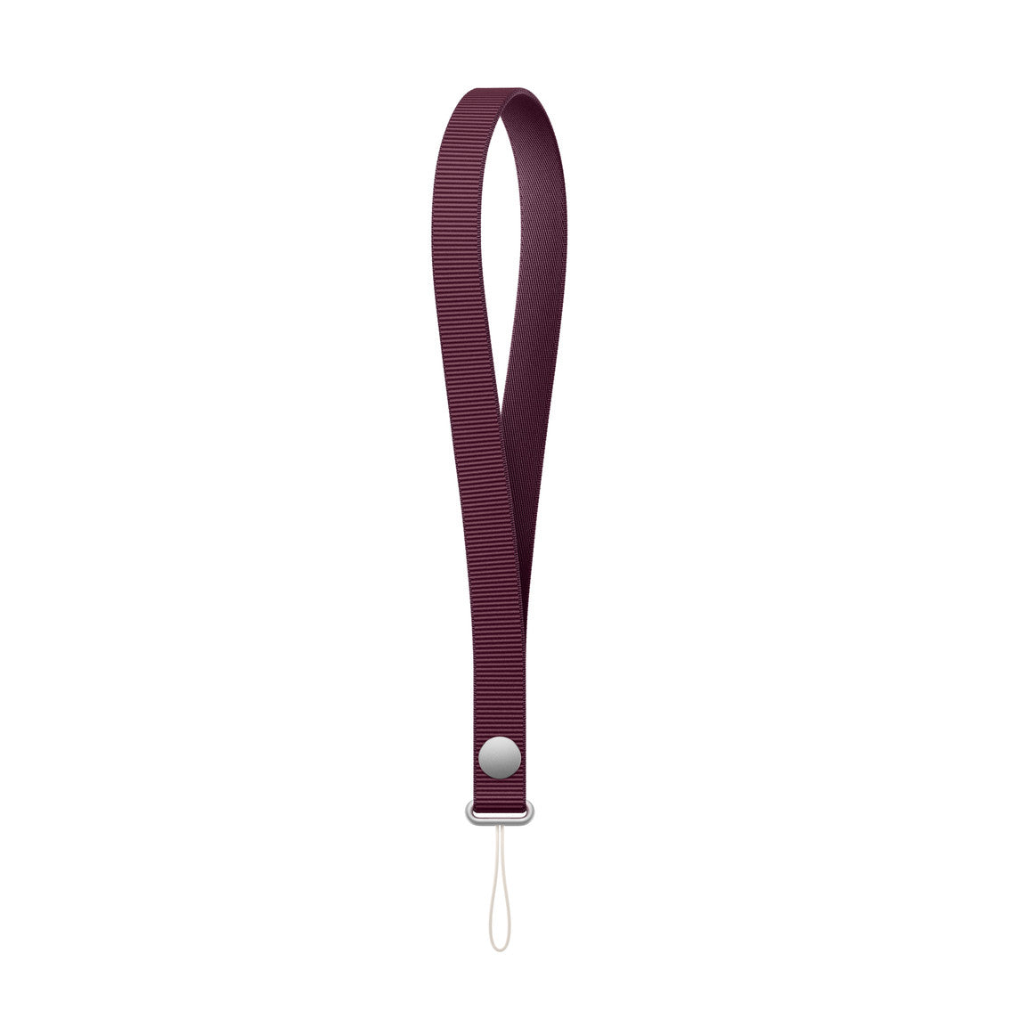 Burgundy woven magnetic wrist strap lanyard for iPhone and AirPods Pro cases
