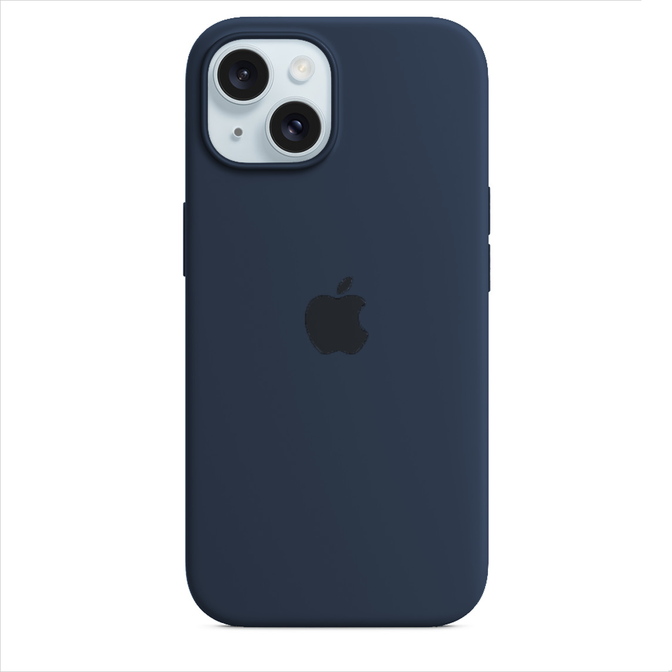 iPhone 15 Plus Silicone Case – White Color
