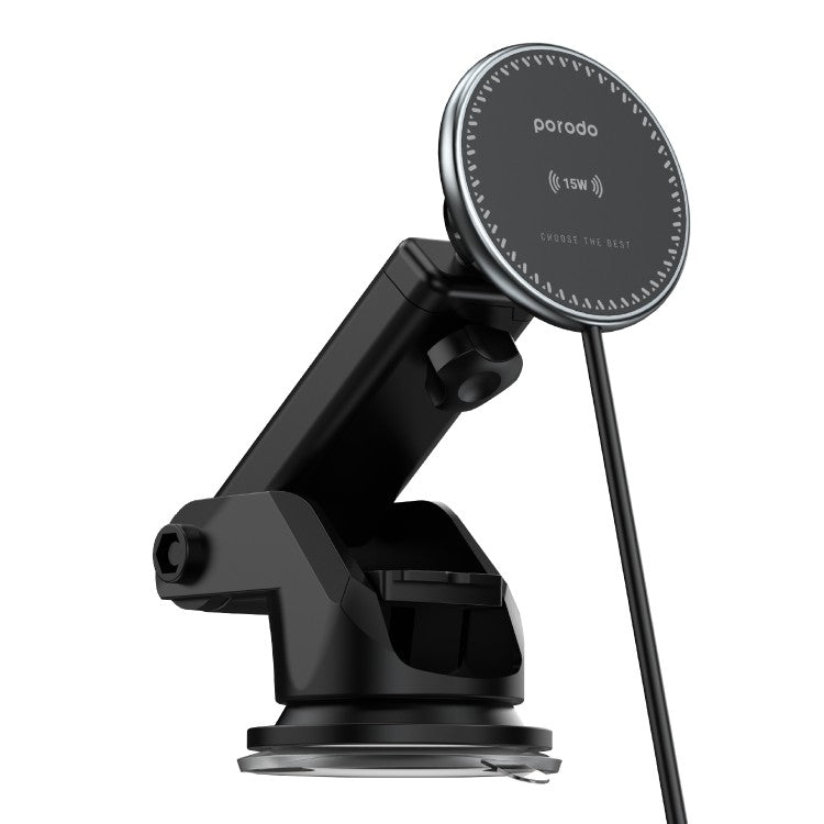 Porodo 3-in-1 Magnetic Car Charger Mount 15W with 20W PD Car Charger