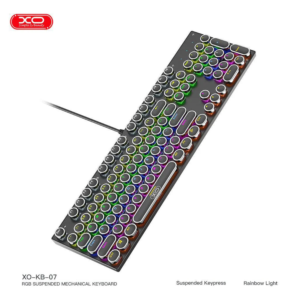 XO KB07 RGB Suspended Mechanical Wired Keyboard