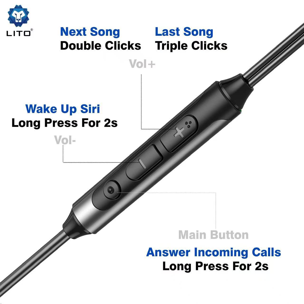 Lito LF02T Type-C Stereo Earphones – Clear Sound & Comfortable In-Ear Fit