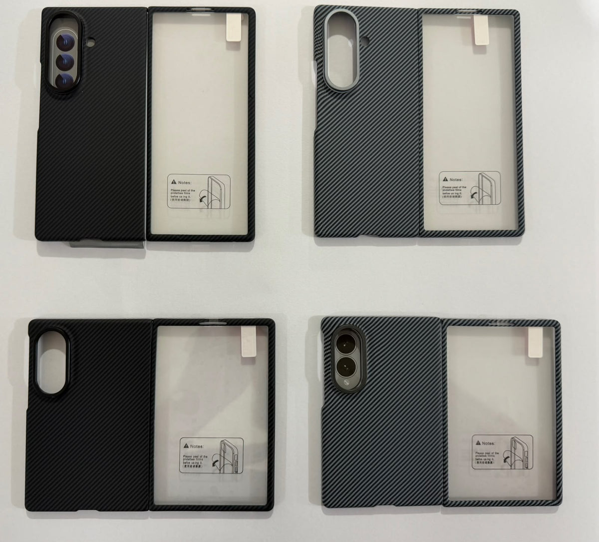 Galaxy Z Fold 8 carbon fiber case with tempered glass cover screen protector