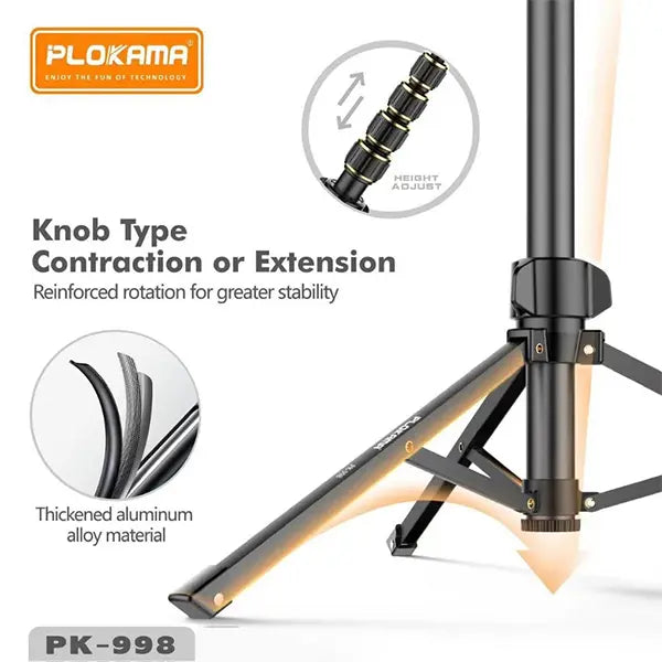 Plokama PK-998 tripod phone clip and remote