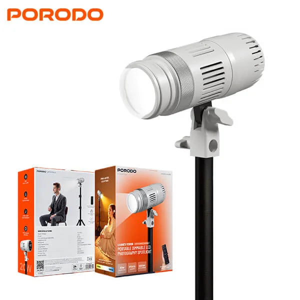 Porodo Cannes Vision LED photography spotlight 20W