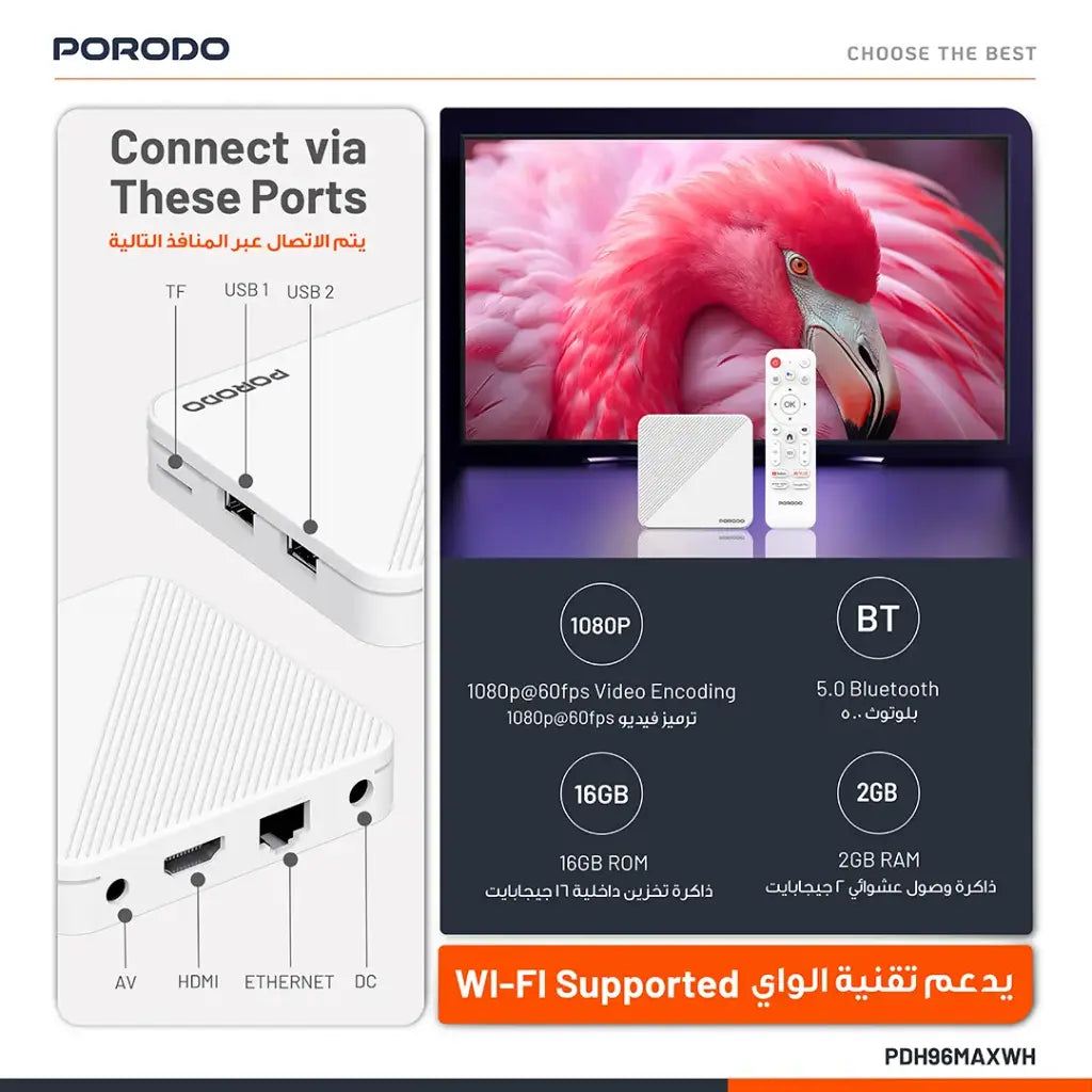 Porodo Echobox Android TV Box - design