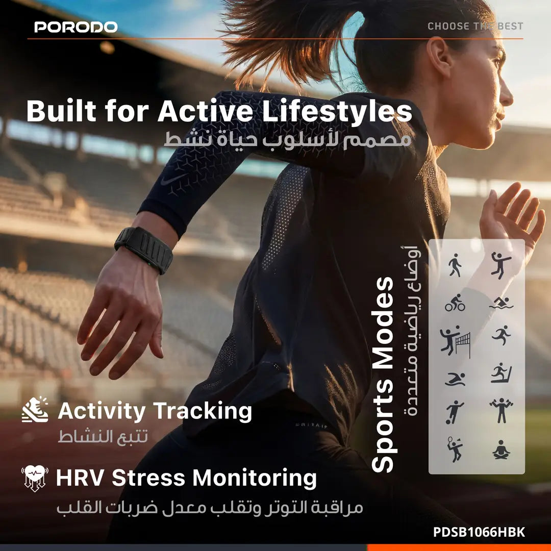 Porodo TrackFit Apex – Porodo Fit App Health Dashboard