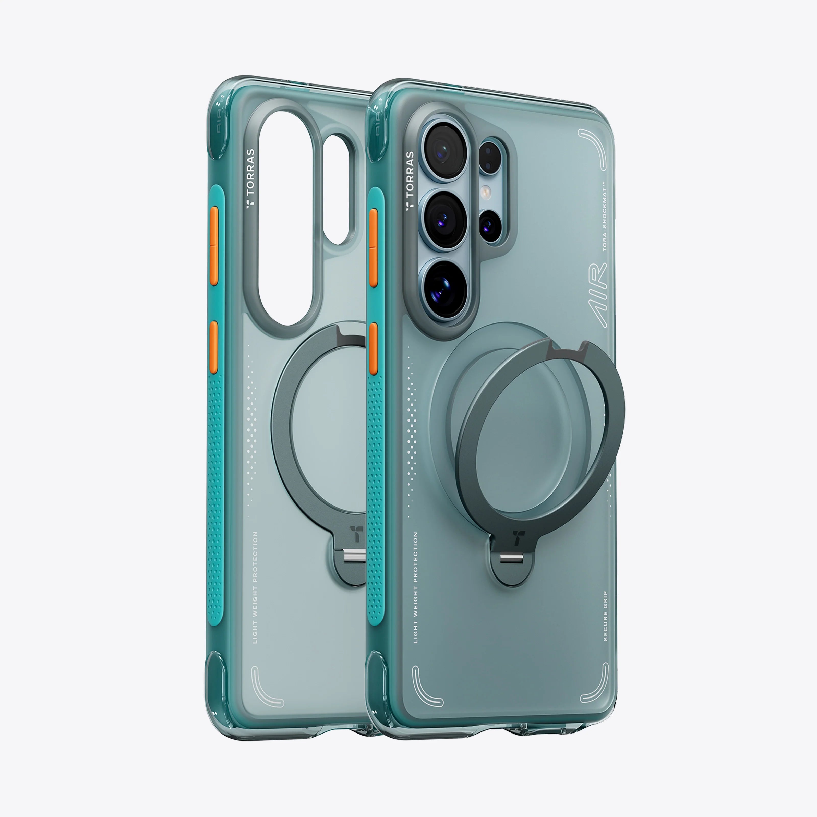 Slim shockproof Samsung S26 Ultra case featuring TORRAS Ostand Q3 Air design.

