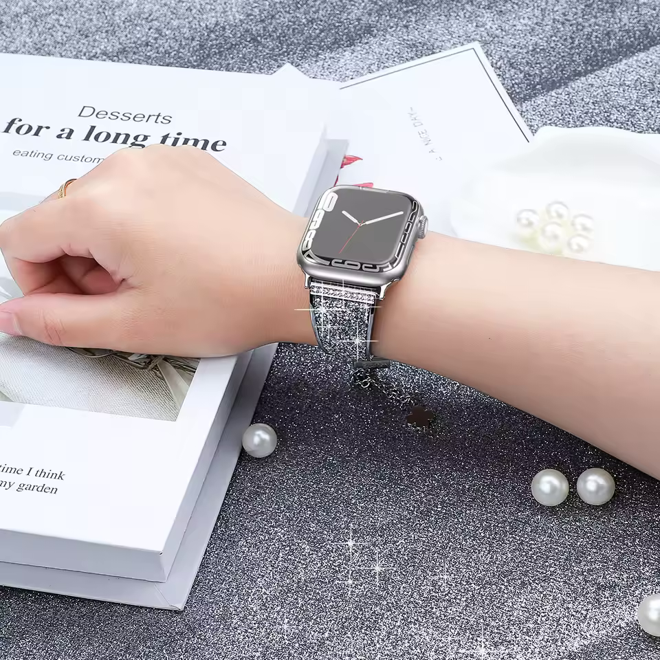 Women’s Diamond Metal Bracelet Strap for Apple Watch