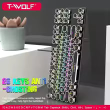 T-Wolf T75 Mechanical Gaming Keyboard – RGB Backlit, Wired Connection