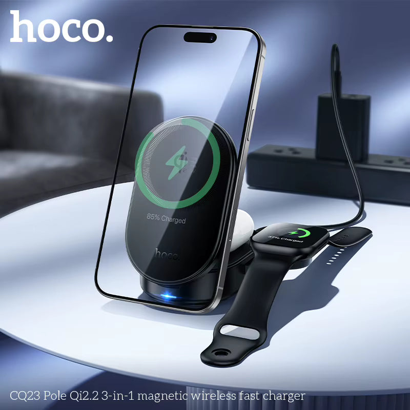 HOCO CQ23 magnetic charger - MagSafe alignment in landscape