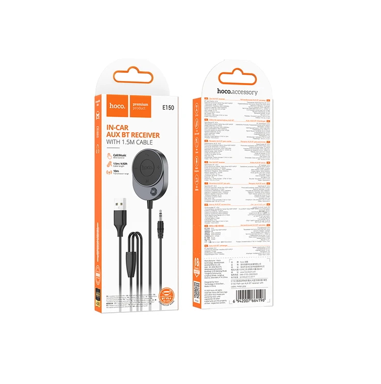 HOCO E150 In-Car AUX Bluetooth Receiver