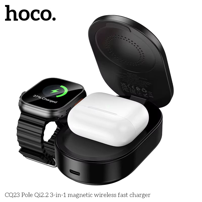 HOCO CQ23 3-in-1 charger - smartwatch charging area